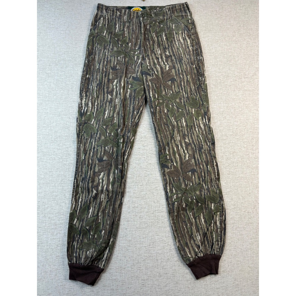 Cabelas Realtree Camo Pants Mens 35x31 Hunting Outdoor Jogger Cuffed Brown Green